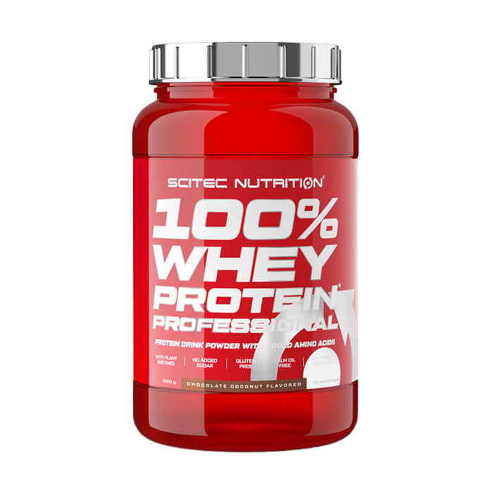 Протеїн Scitec Nutrition 100% Whey Protein Professional Шоколад та кокос, в порошку, 920 г